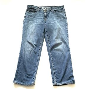 Eddie Bauer Crop Jeans, Loose Fit/ Boyfriend, Size 10